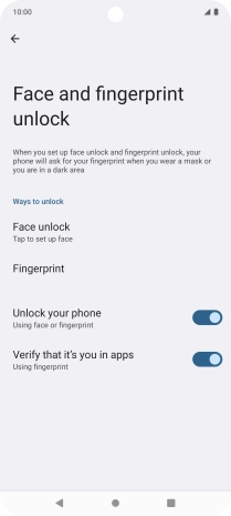 Press Fingerprint.