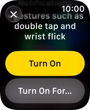 Press Turn On. Press Turn On.