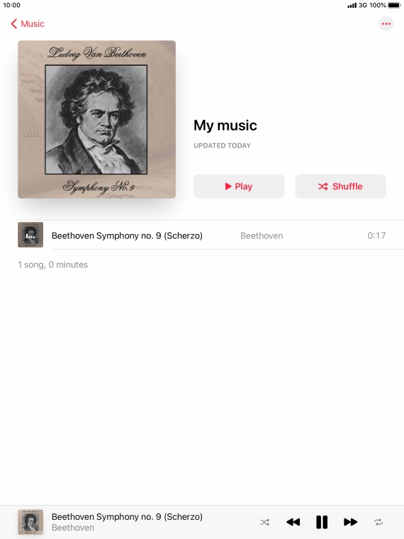 Press the song title. Press the song title.