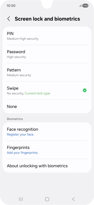 Press Fingerprints.