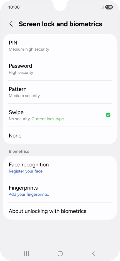Press Fingerprints.