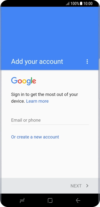 If you don t have a Google account, press Or create a new account and follow the instructions on the screen to create an account. If you don t have a Google account, press Or create a new account and follow the instructions on the screen to create an account.