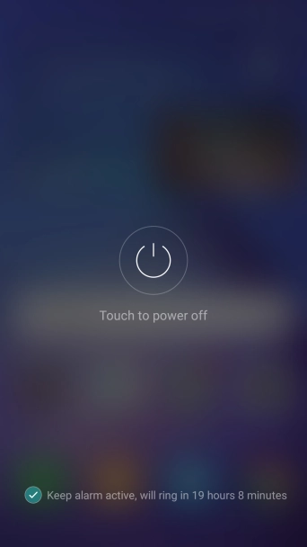 Press Touch to power off.
