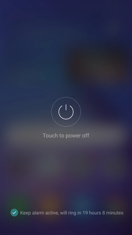 Press Touch to power off.