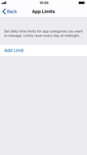 Press Add Limit.