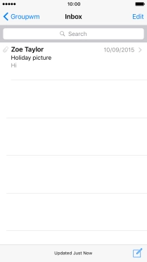 Press the name of the email account.