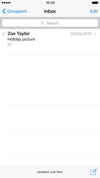 Press the name of the email account.