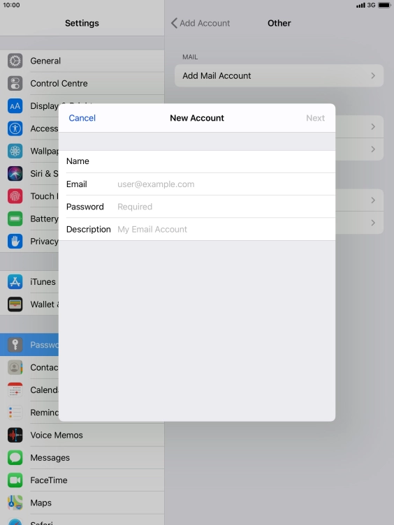 Press Email and key in your email address. Press Email and key in your email address.