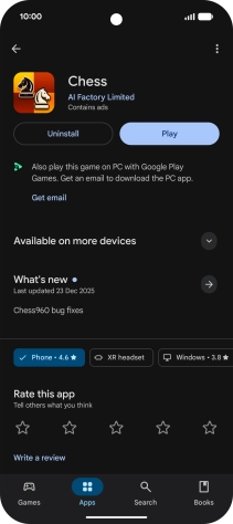 Press Uninstall.