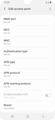 Press MMS port.