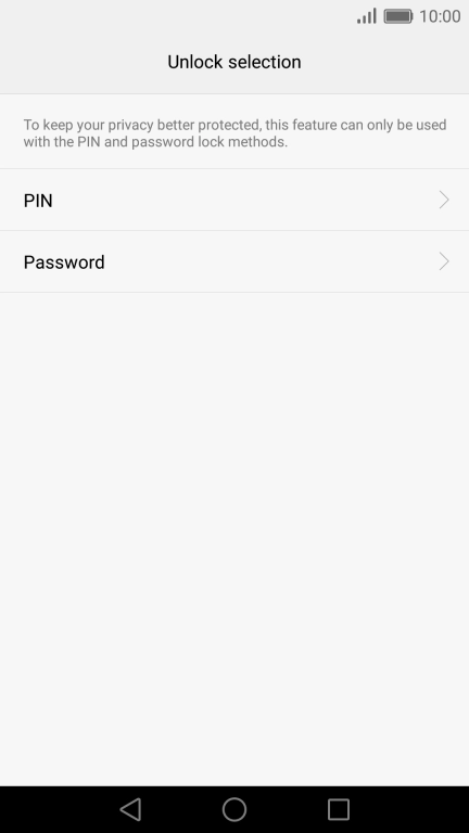 Press the required lock type and follow the instructions on the screen to create an additional phone lock code. Press the required lock type and follow the instructions on the screen to create an additional phone lock code.