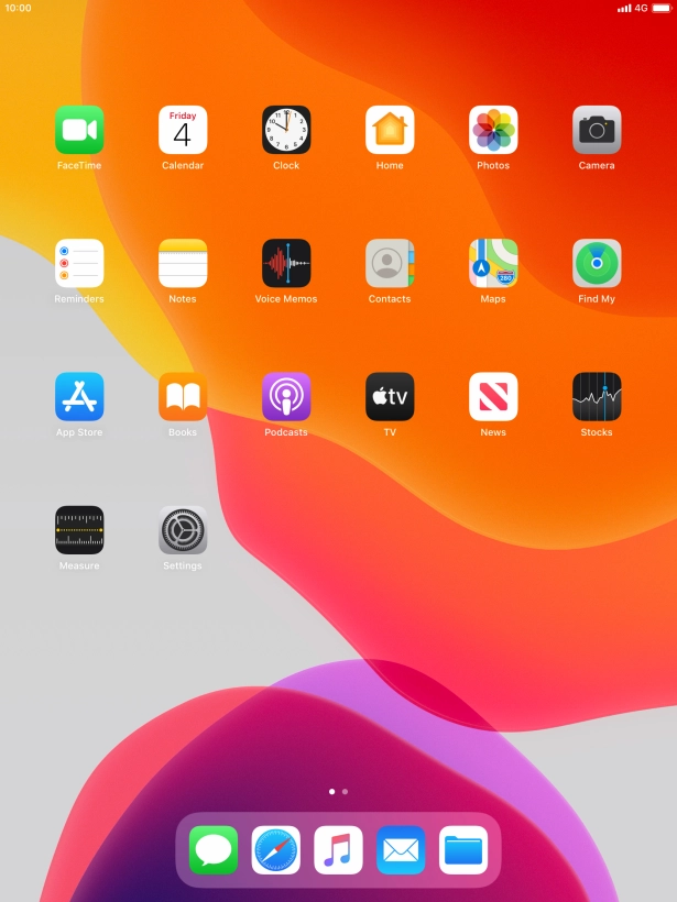 Press the email message icon.