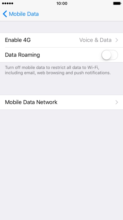 Press Enable 4G.