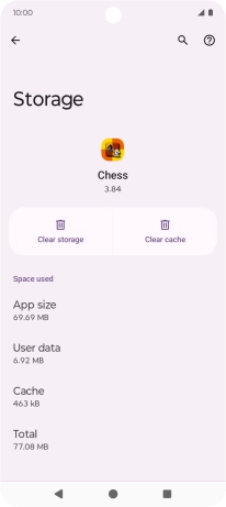 Press Clear cache.