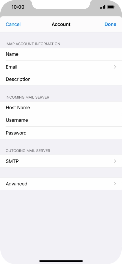 Press SMTP.