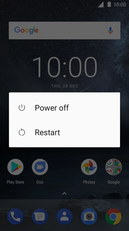 Press Power off.