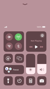 Press the flight mode icon to turn the function on or off. Press the flight mode icon to turn the function on or off.