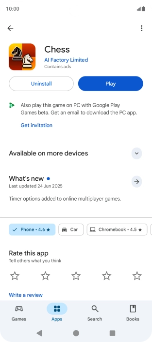 Press Uninstall.