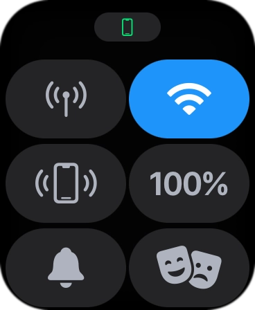 Press the battery percentage.