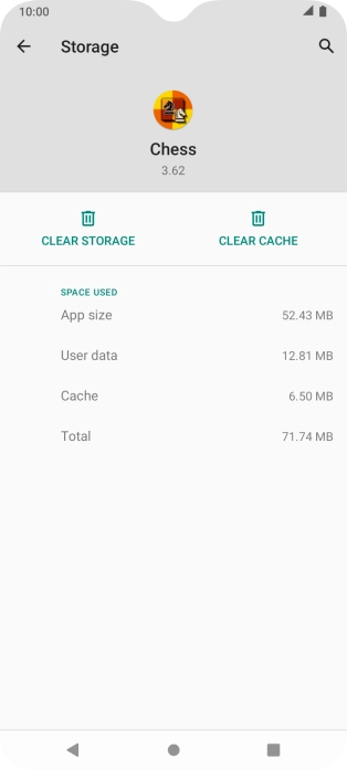 Press CLEAR CACHE.