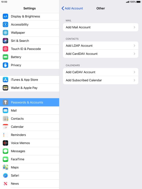 Press Add Mail Account.