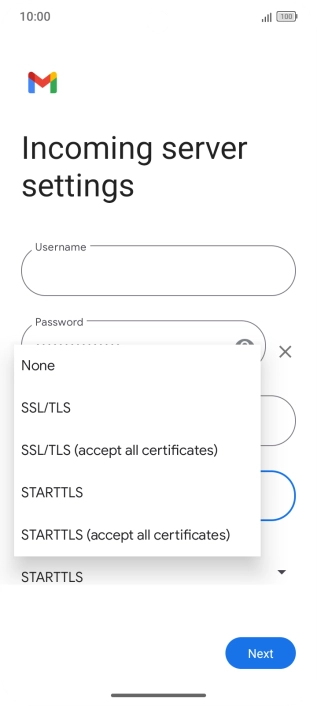 Press SSL/TLS.