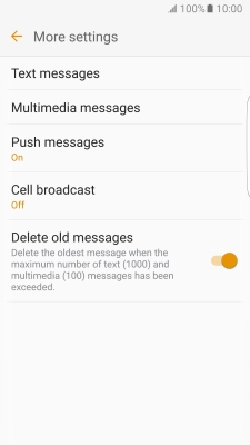 Press Text messages.