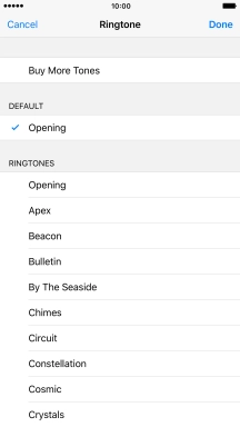 Press the required ring tones to hear them.