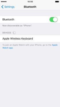 Press the required Bluetooth device and follow the instructions on the screen to pair the device with your phone.