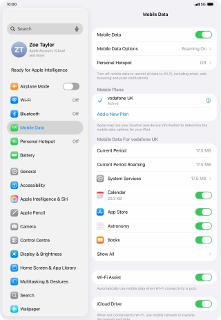 The total data usage is displayed next to Current Period.
