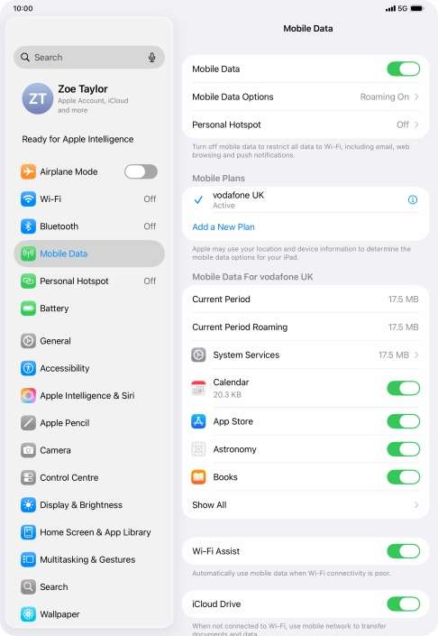 The total data usage is displayed next to Current Period.