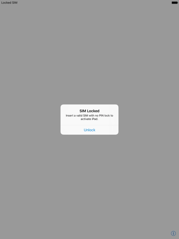 If your SIM is locked, press Unlock.