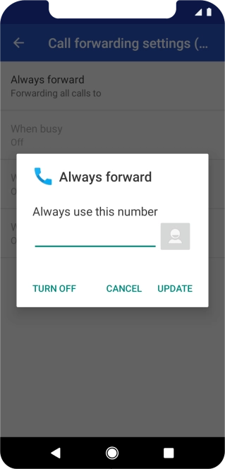Press TURN OFF.