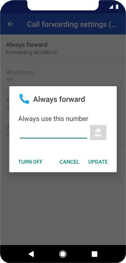Press TURN OFF.