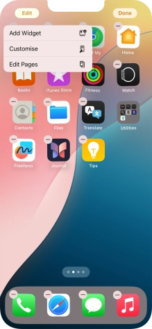 Press Customise.