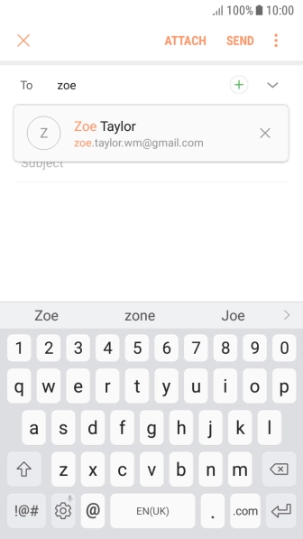 Press the required contact.