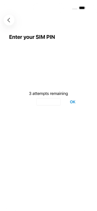 If your SIM is locked, key in your PIN and press OK.