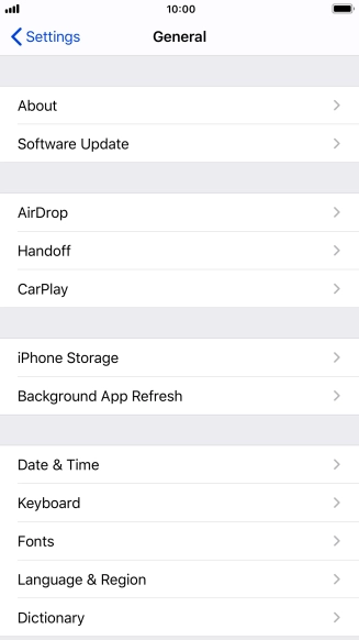 Press Software Update. If a new software version is available, it's displayed. Follow the instructions on the screen to update the phone software.