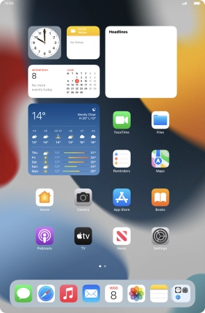 Slide your finger downwards starting from the top right side of the screen.