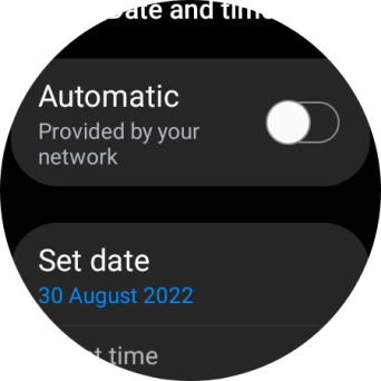 Press Set date.