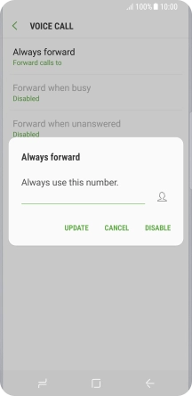 Press DISABLE.