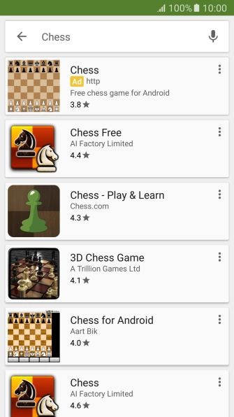 Press the required app. Press the required app.