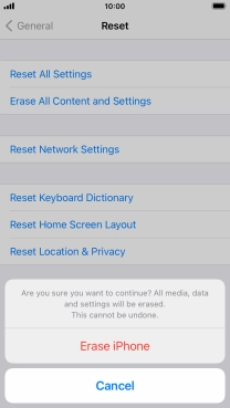 Press Erase iPhone. Press Erase iPhone.