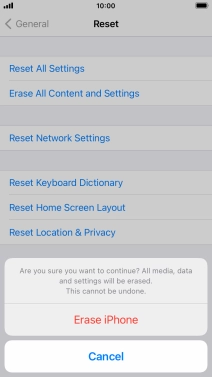 Press Erase iPhone. Press Erase iPhone.