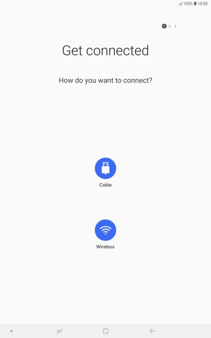 Press the required transfer type and follow the instructions on the screen to transfer content.