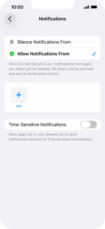Press the indicator next to 