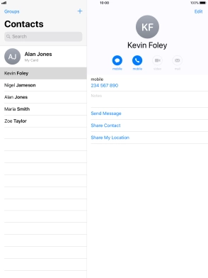 Press the new contact icon. Press the new contact icon.