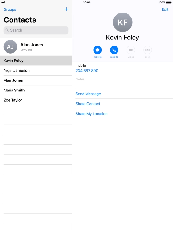 Press the new contact icon. Press the new contact icon.