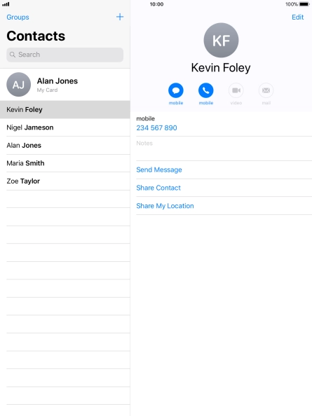 Press the new contact icon. Press the new contact icon.