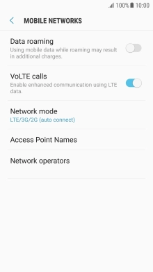 Press Network mode. Press Network mode.